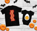 Cute Bacon Egg Matching Couples Family Halloween Costume Father Mother Baby TShirt TShirt Baby One Piece Graphic Tee – Fan Favorite · Great Gift For Fans