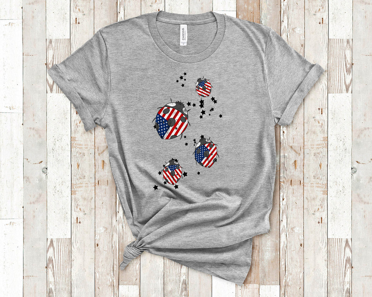 Patriotic Shirt with Red White Blue Ladybugs Great USA Shirt for Flag Day Memorial Day or July 4th Graphic Tee – Fan Favorite · High-Quality Print