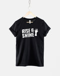 Zombie TShirt Halloween Shirt Rise and Shine Zombie Shirt Funny Horror TShirt Graphic Tee – Bold Style · Perfect For Daily Wear