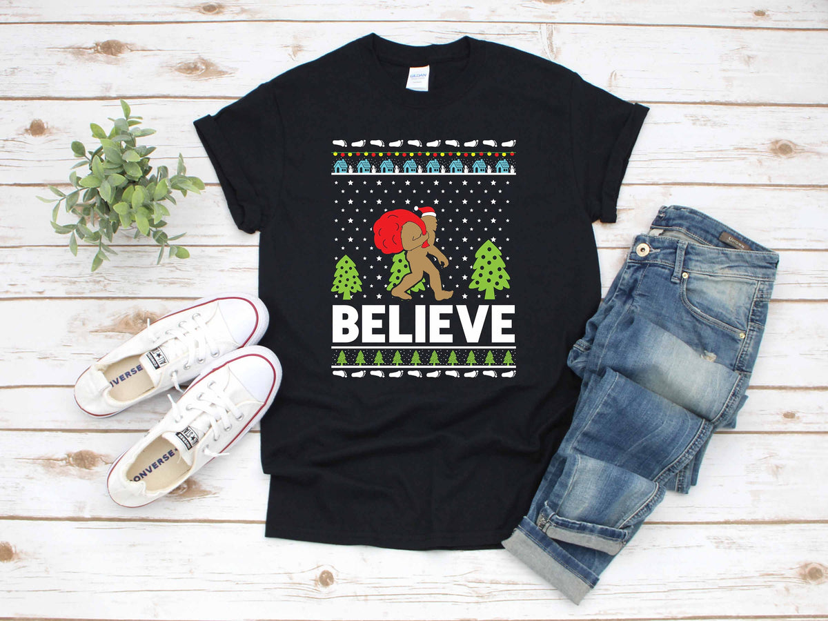 Bigfoot Sasquatch Alien Ugly Christmas TShirt Tank Top Hoodie Kids Hoodie Long Sleeve Children Apparel Gift Hoodie – Warm & Stylish · Top Pick For Any Outfit
