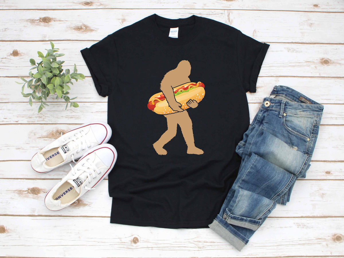 Bigfoot Hot Dog Funny Sasquatch TShirt Tank Top Hoodie Hoodie Long Sleeve Apparel Gift Hoodie – Premium Graphic · Must-Have Style
