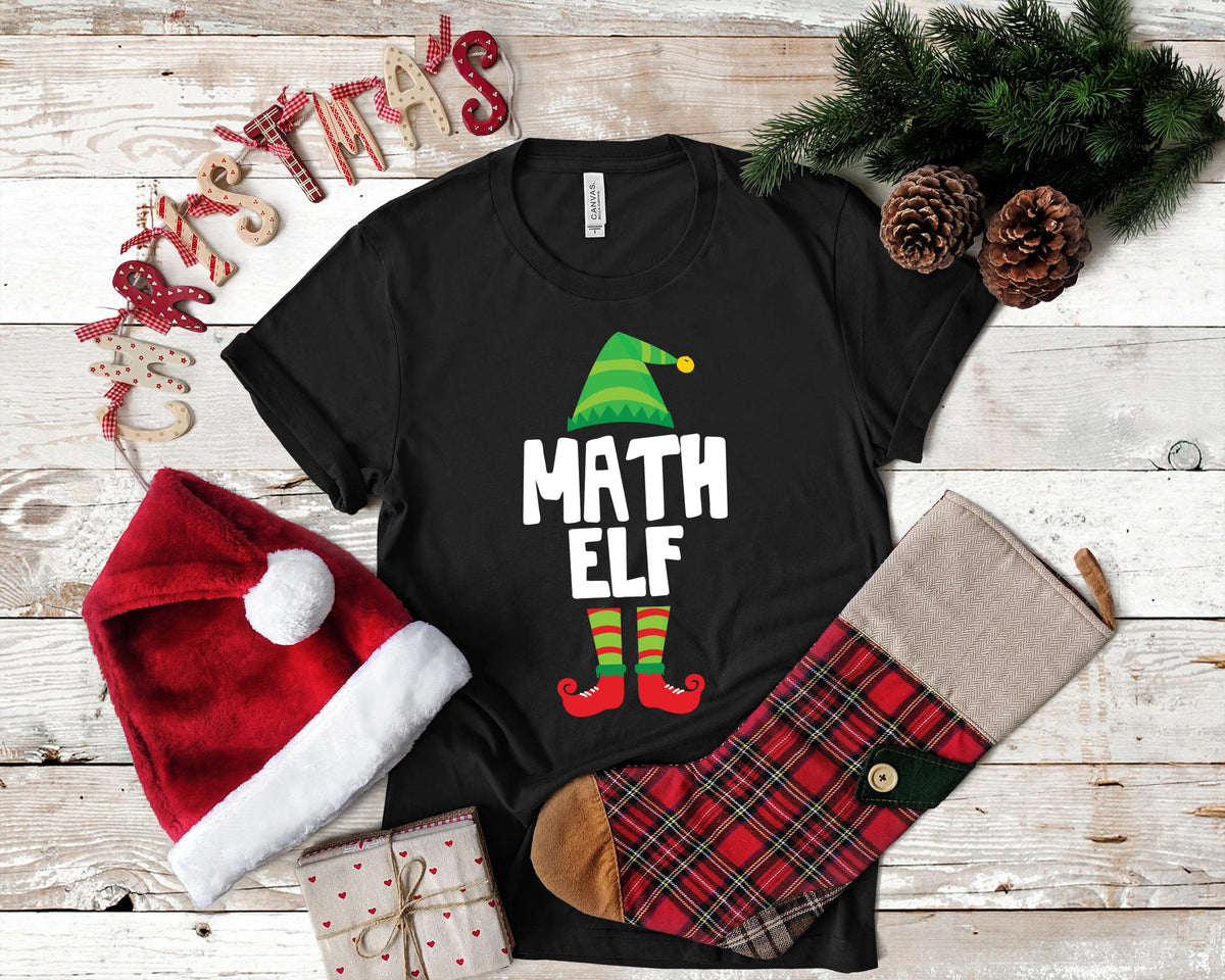 Math Elf Christmas TShirt Teacher Funny Tank Top Hoodie Sweatshirt Long Sleeve Child Kids Hoodie Apparel Gift Hoodie – Fan Favorite · Must-Have Style