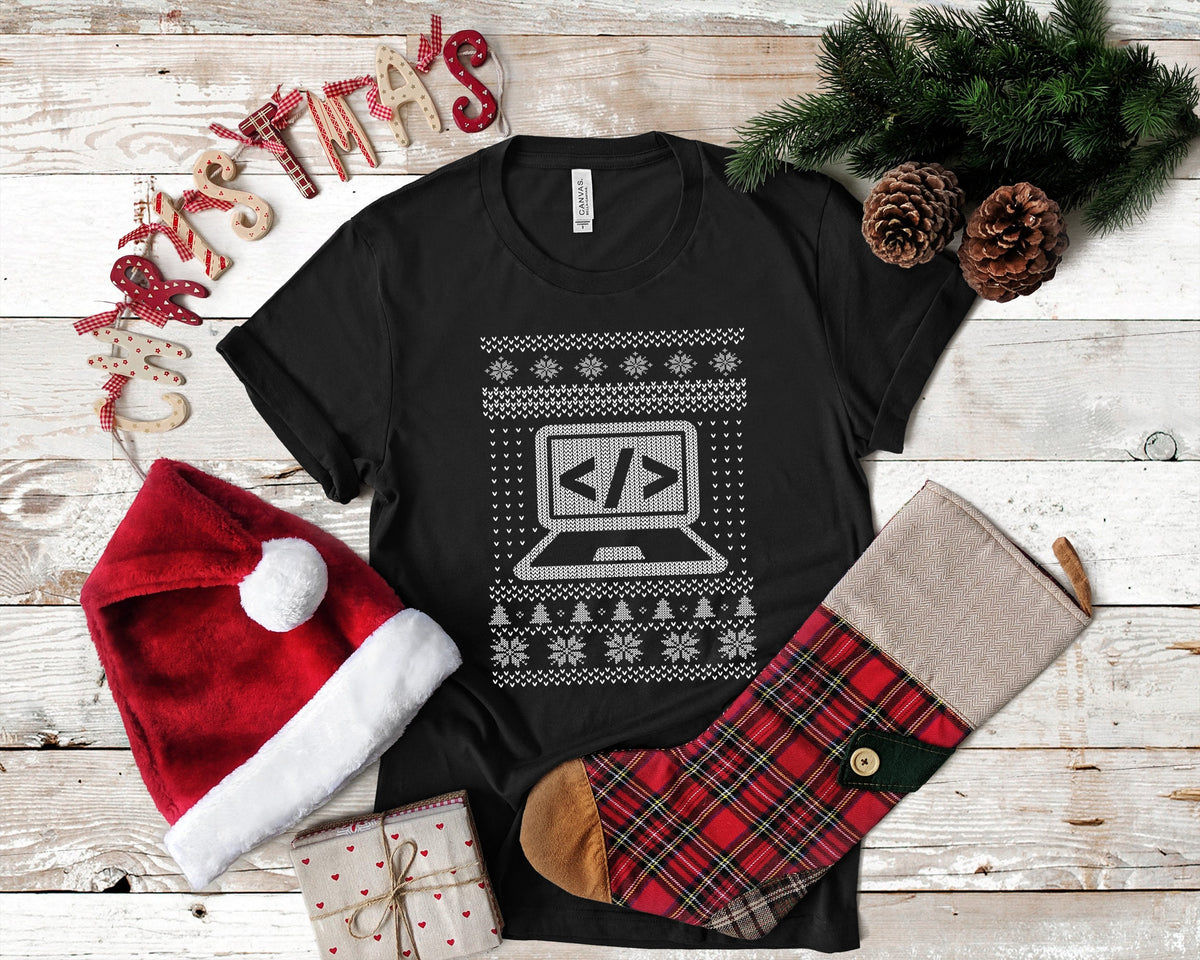 Ugly Computer Programmer Christmas TShirt Funny Coder Tank Top Hoodie Sweatshirt Long Sleeve Hoodie Apparel Gift Hoodie – Feel-Good Design · High-Quality Print