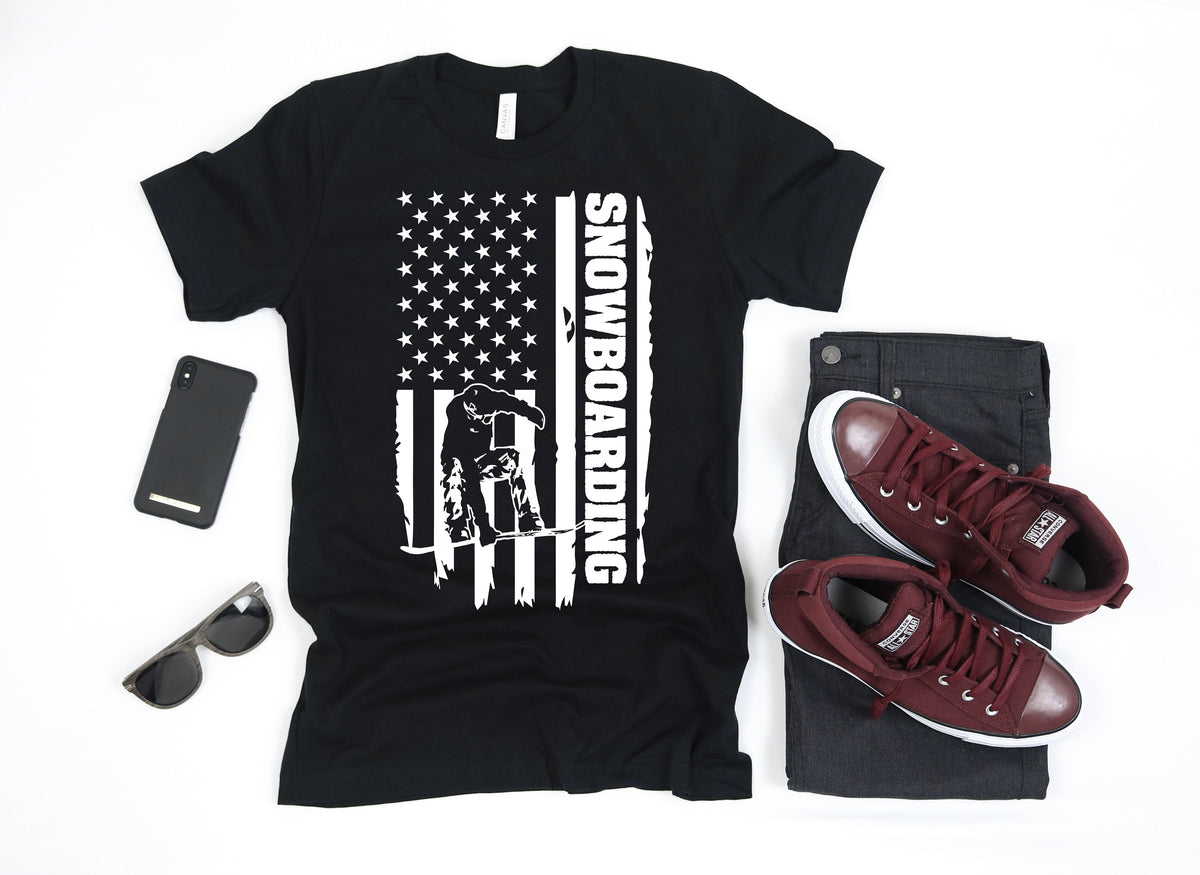 Snowboarding American Flag Snowboard Mountain Apparel Cool Winter Gift TShirt Long Sleeve Sweatshirt Hoodie Tank Top Hoodie – Aesthetic Look · Trending Graphic Apparel