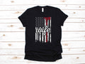 Firefighter Wife Thin Red Line Spouse American Flag Gift TShirt Long Sleeve Sweatshirt Hoodie Womens Tank Top Hoodie – Bold Style · Great Gift For Fans
