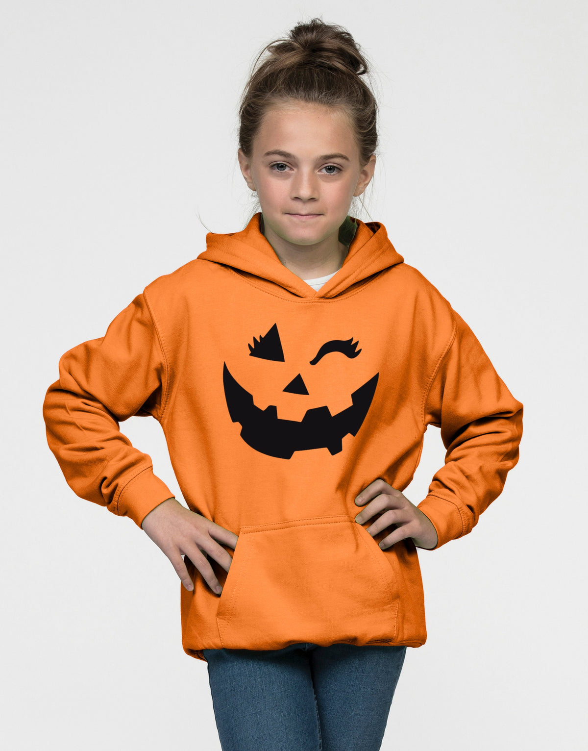 Girls Halloween Pumpkin Hoodie Girl Halloween Costume Sweatshirt Hoodie – Cozy Vibes · Perfect For Daily Wear