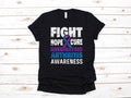 Rheumatoid Arthritis Awareness Apparel Blue and Purple Ribbon Gift TShirt Long Sleeve Sweatshirt Hoodie Tank Top Hoodie – Premium Graphic · Top Pick For Any Outfit