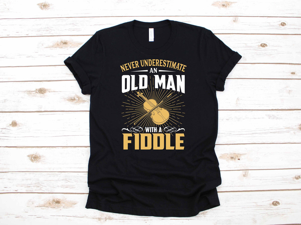 Old Man Fiddle Funny Bluegrass Music Apparel Birthday Gift TShirt Long Sleeve Sweatshirt Hoodie Tank Top Hoodie – Fan Favorite · High-Quality Print