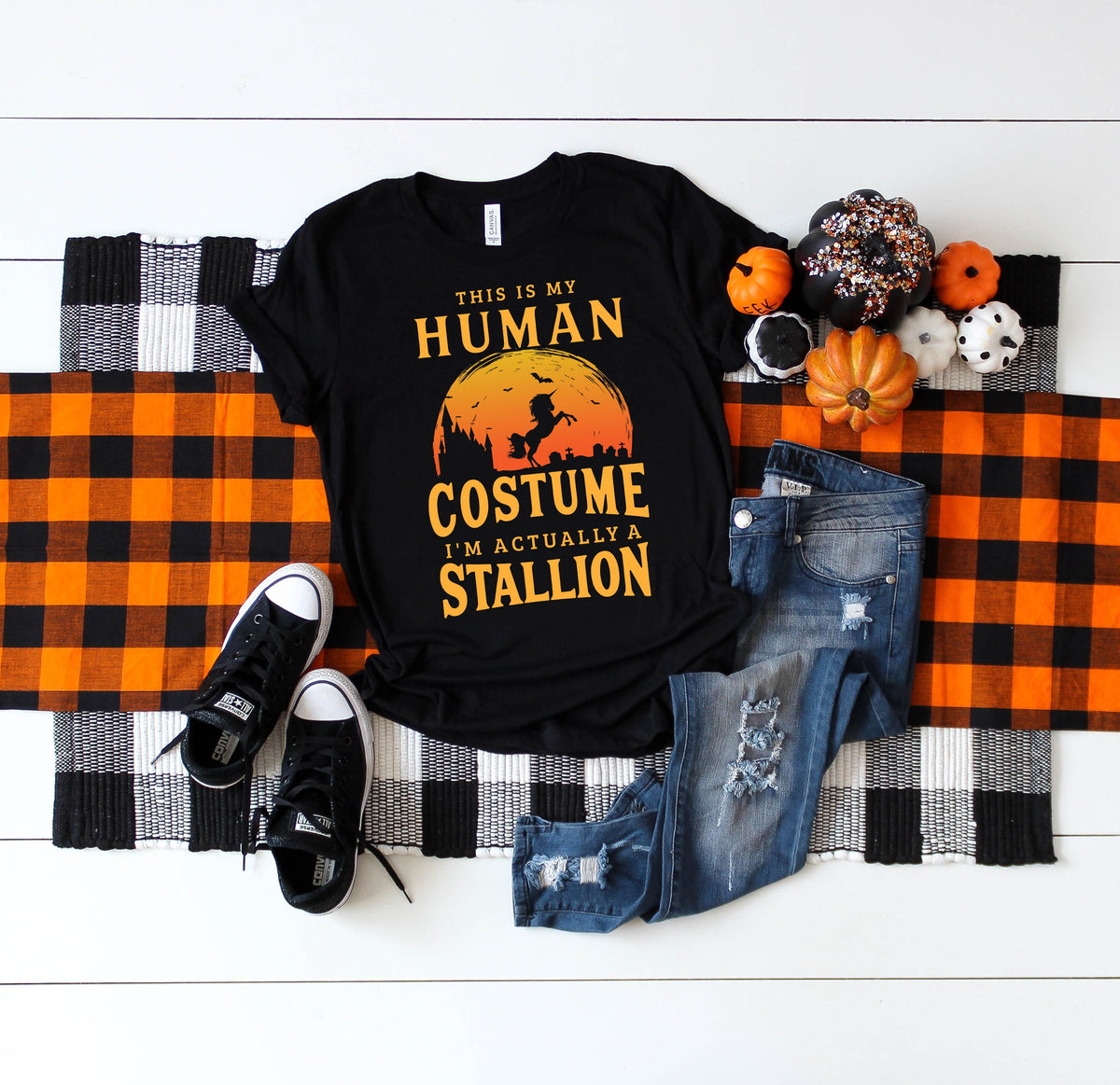 Stallion Horse Halloween Costume Funny TShirt Kid Child Infant Baby Bodysuit One Piece Graphic Tee – Aesthetic Look · Perfect For Daily Wear