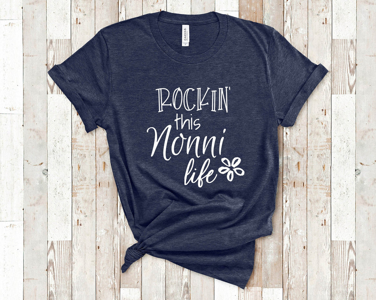 Rockin This Life Nonni Tshirt Gift from Daughter Son Granddaughter or Grandson Funny Nonni Grandmother Birthday Mother39s Day or Christmas Graphic Tee – Feel-Good Design · Trending Graphic Apparel