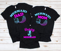 Birthday Mermaid Cute Matching Family Mom Dad TShirt TShirt Hoodie Baby One Piece Hoodie – Aesthetic Look · Trending Graphic Apparel