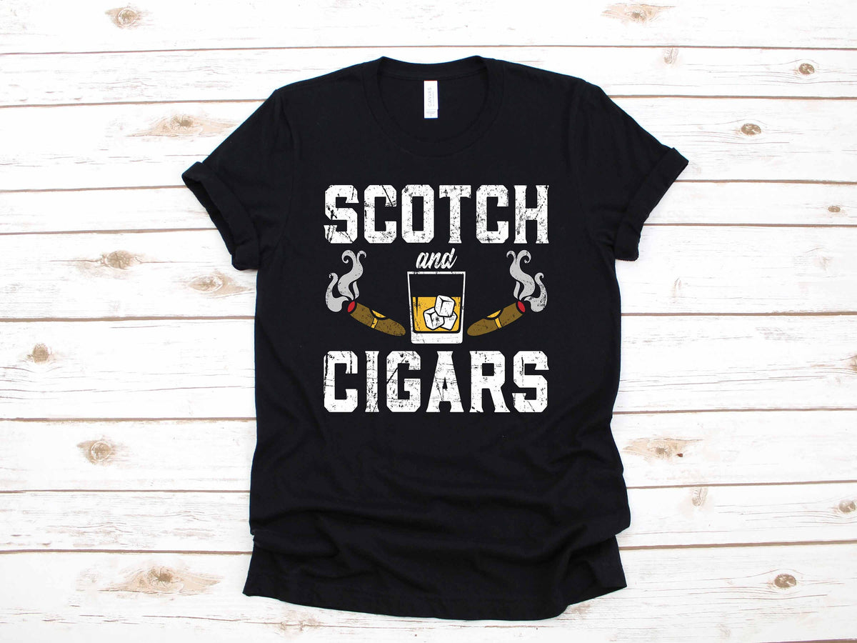 Scotch Cigars Funny Whiskey Apparel Gift TShirt Long Sleeve Sweatshirt Hoodie Tank Top Hoodie – Aesthetic Look · Great Gift For Fans