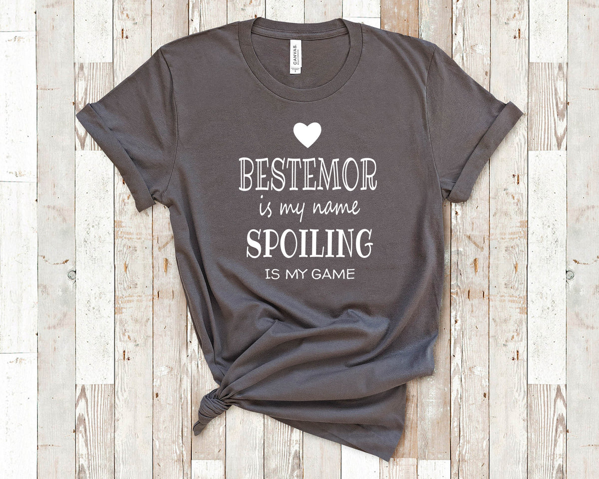 Bestemor Is My Name Grandma Tshirt Norwegian Grandmother Gift Idea for Mother39s Day Birthday Christmas or Pregnancy Reveal Announcement Graphic Tee – Soft Feel · Great Gift For Fans