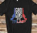 God Guns Trump T Shirt Second Amendment Right to Bear Arms Vote Trump 2024 Pro Trump Supporter Tshirt Graphic Tee – Fan Favorite · Great Gift For Fans