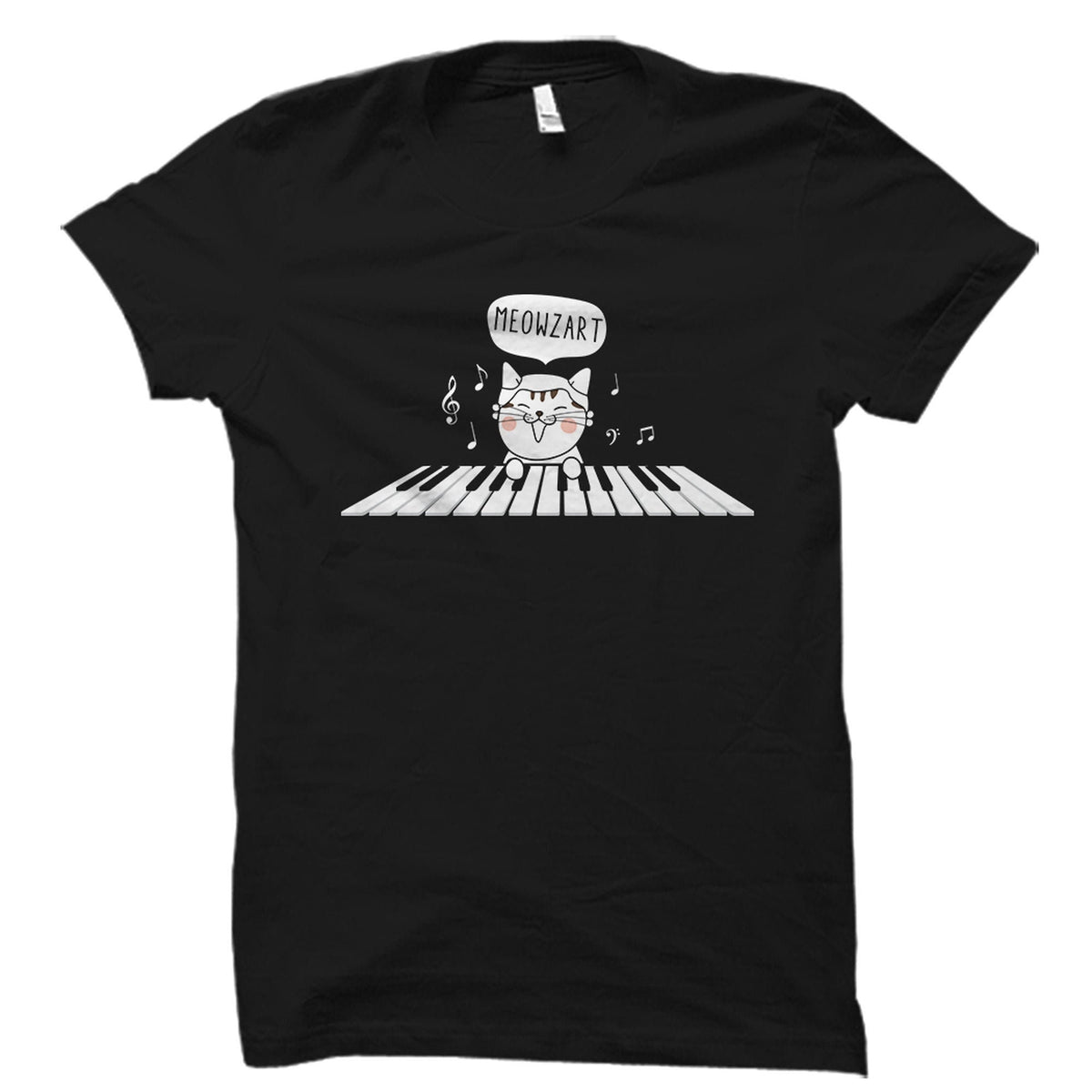 Funny Piano Shirt Pianist Shirt Pianist Gift Piano Gift Piano Lover Gift Cat Shirt Cat Lover Gift Cat Piano Shirt Meowzart OS2233 Graphic Tee – Bold Style · Top Pick For Any Outfit