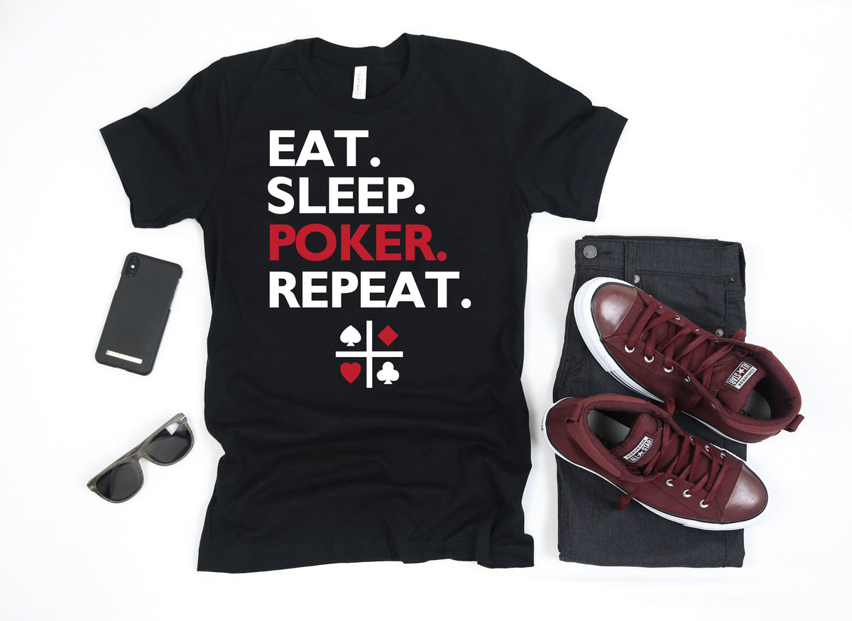 Eat Sleep Poker Funny Gambling Casino Gambler TShirt Tank Top Hoodie Sweatshirt Long Sleeve Apparel Gift Hoodie – Everyday Comfort · Top Pick For Any Outfit