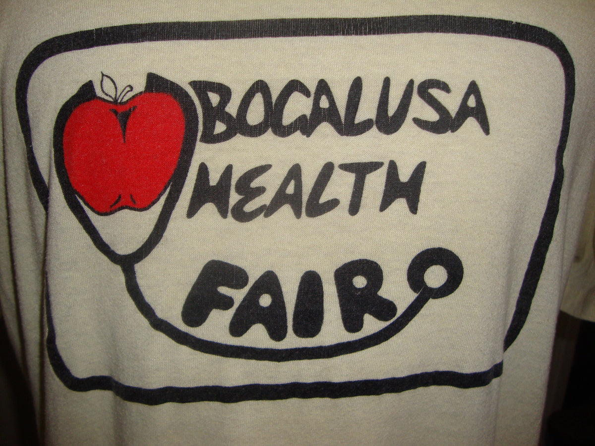 Vintage 8039s Bocalusa Health Fair Yellow T Shirt Size L Graphic Tee – Premium Graphic · High-Quality Print