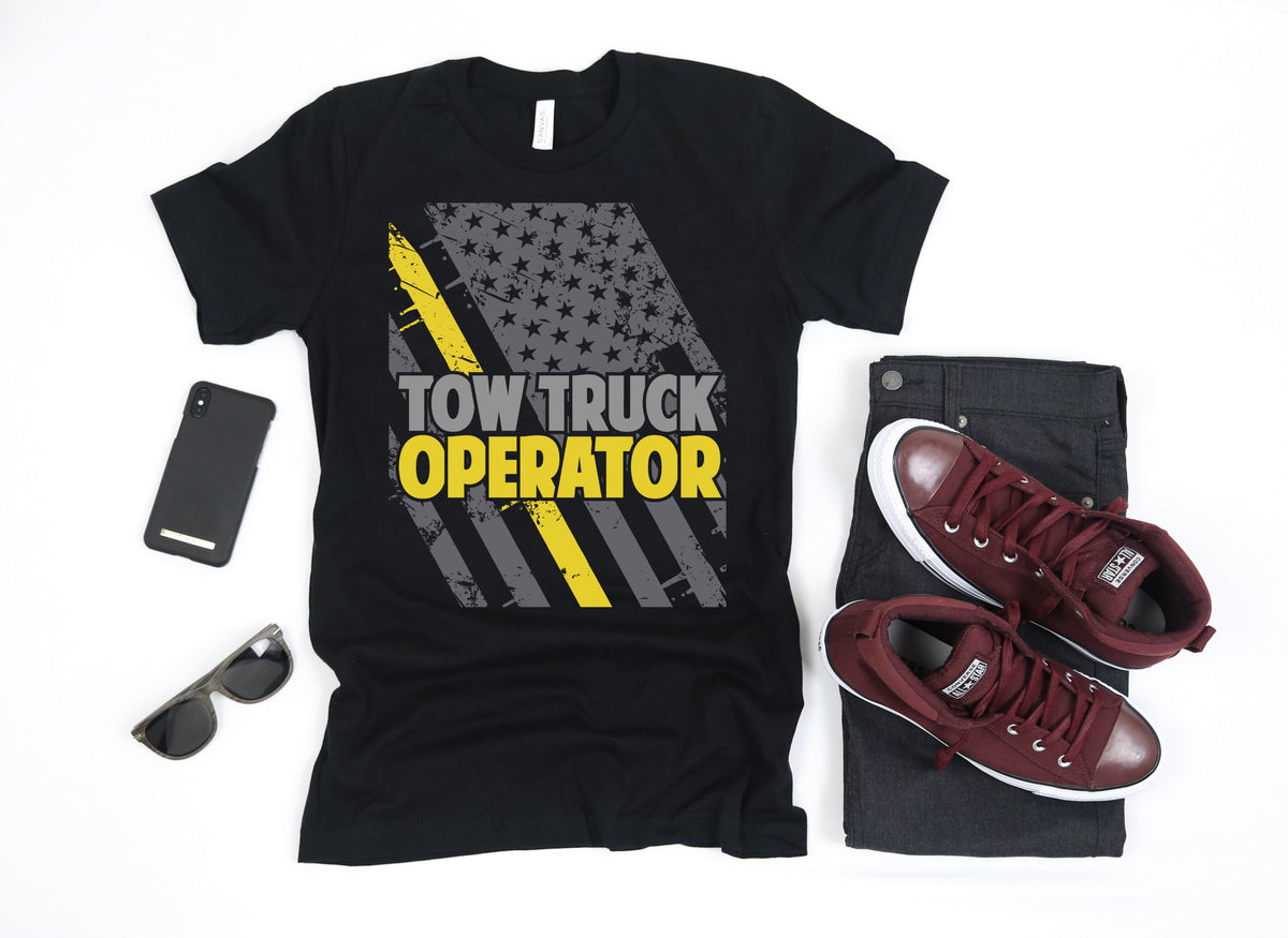 Tow Truck Operator American Flag USA TShirt Tank Top Hoodie Sweatshirt Long Sleeve Apparel Gift Hoodie – Warm & Stylish · Must-Have Style