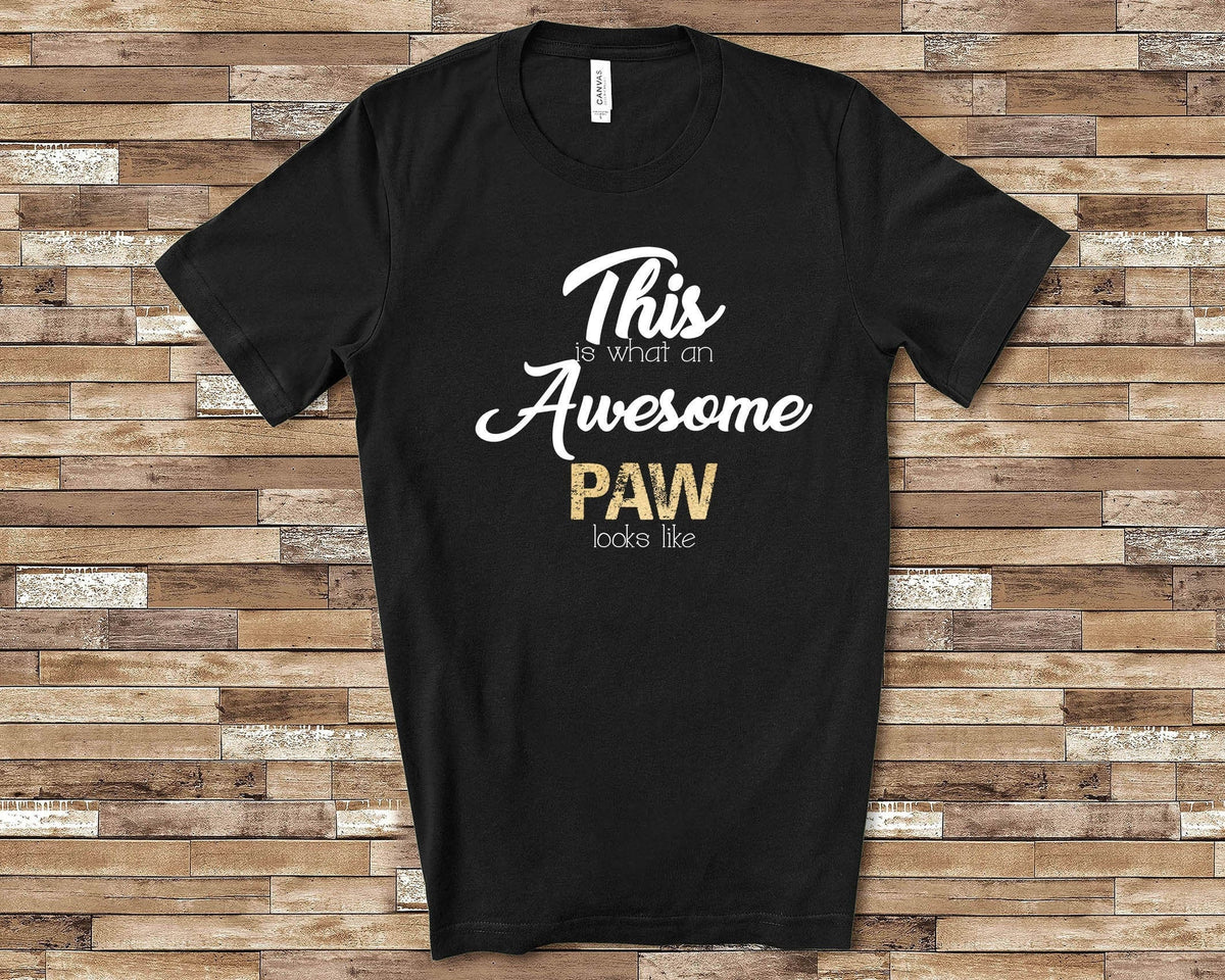 Awesome Paw Shirt Tshirt Paw Gift from Granddaughter Grandson Fathers Day Birthday Grandparent Gifts for Paw Graphic Tee – Feel-Good Design · Trending Graphic Apparel