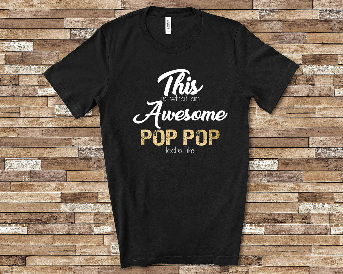 Awesome Pop Pop Shirt Tshirt Pop Pop Gift from Granddaughter Grandson Fathers Day Birthday Christmas Grandparent Gifts for Pop Pop Graphic Tee – Premium Graphic · Must-Have Style