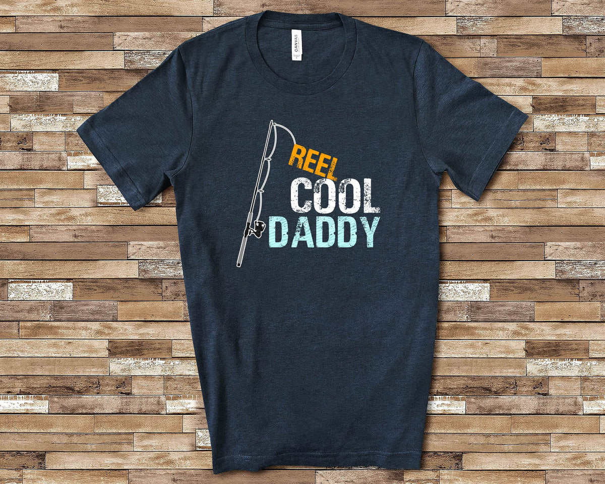 Reel Cool Daddy Tshirt Father Shirt Husband Present Gift Fathers Day Birthday Christmas Gifts for Daddy Tee Graphic Tee – Premium Graphic · High-Quality Print