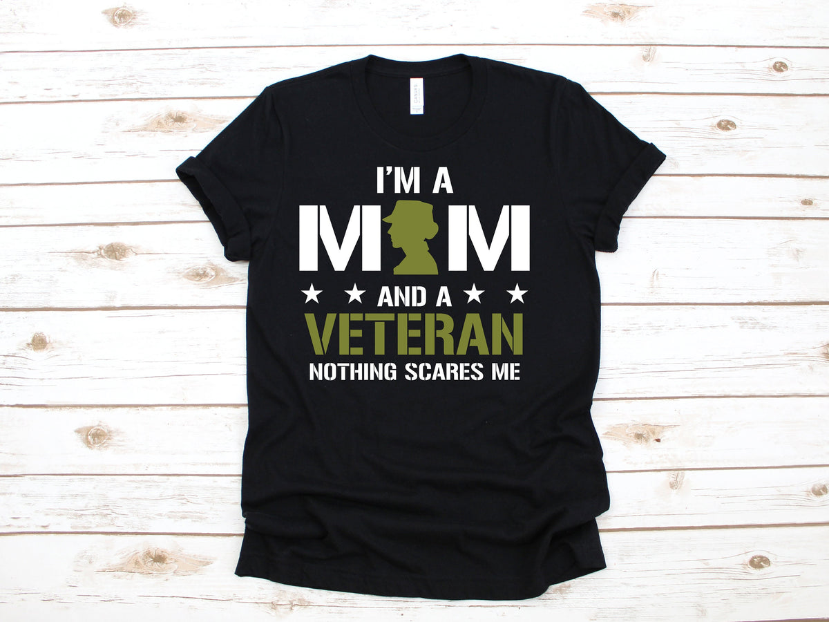 Woman Veteran Mom Female American Flag USA Patriotic Womens TShirt Tank Top Hoodie Sweatshirt Long Sleeve Hoodie Apparel Gift Hoodie – Easygoing Wear · High-Quality Print