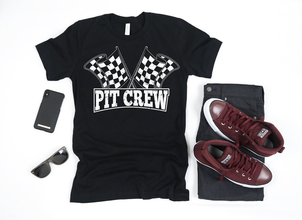 Pit Crew Car Shirt Pit Crew Birthday Party Car TShirt Tank Top Hoodie Sweatshirt Long Sleeve Child Apparel Gift Hoodie – Cozy Vibes · Great Gift For Fans