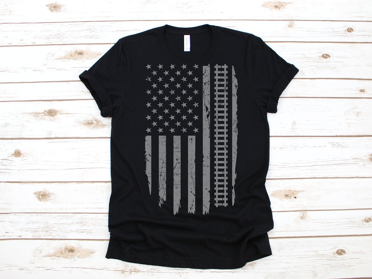 Train American Flag USA Conductor Railroad Tracks TShirt Tank Top Hoodie Sweatshirt Long Sleeve Child Apparel Gift Hoodie – Bold Style · Top Pick For Any Outfit