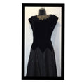 WV008 Vintage 1950s black velvet rhinestone acetate dress Graphic Tee – Bold Style · Trending Graphic Apparel