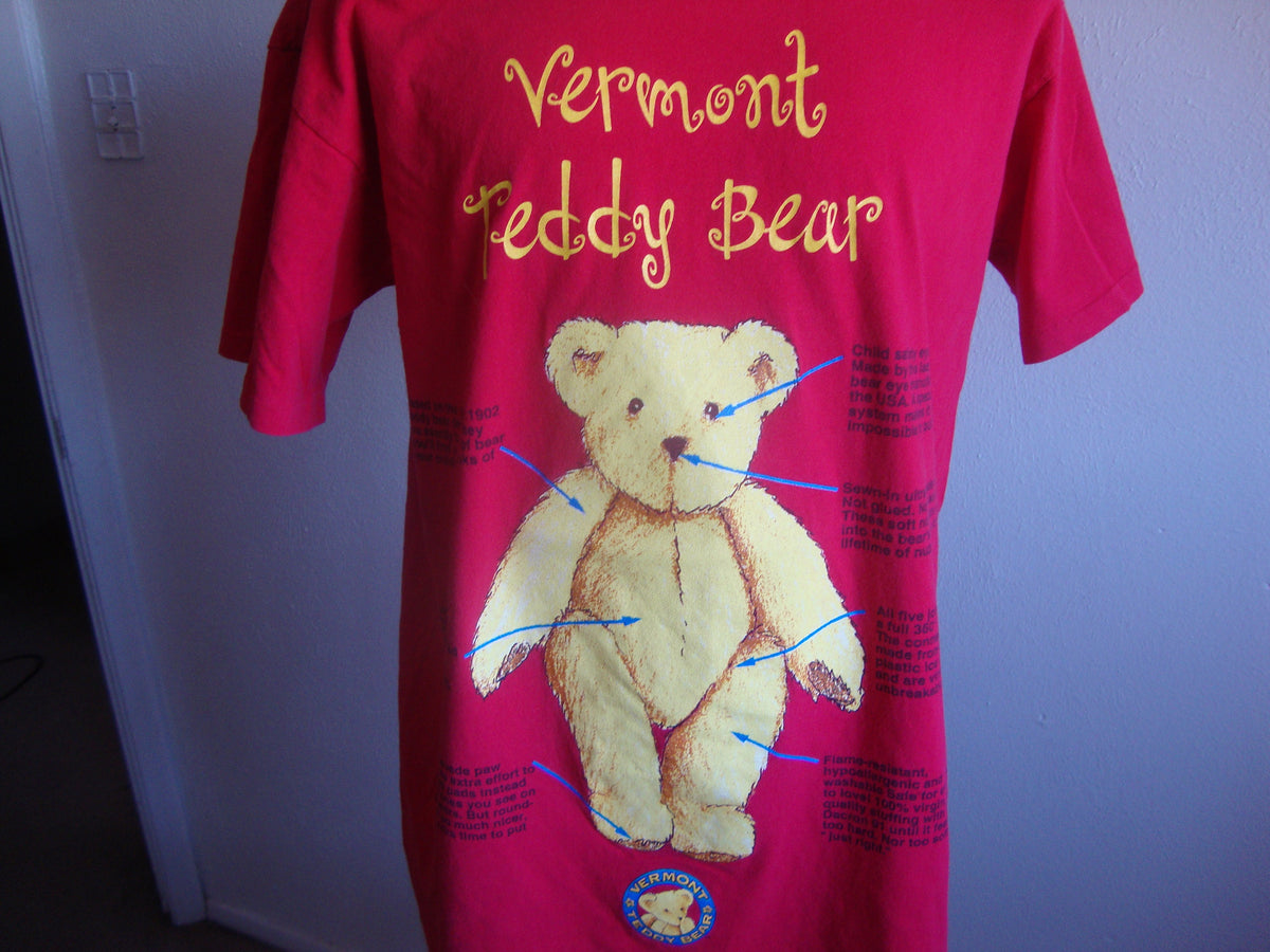Vintage 9039s Vermont Teddy Bear Red T Shirt Size L Graphic Tee – Feel-Good Design · Trending Graphic Apparel