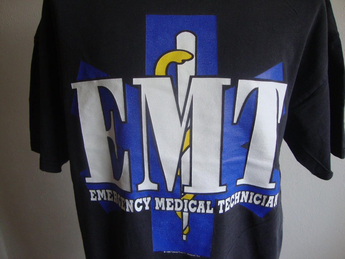 Vintage 9039s EMT Emergency Medical Technician Black T Shirt Size XL Graphic Tee – Soft Feel · Must-Have Style