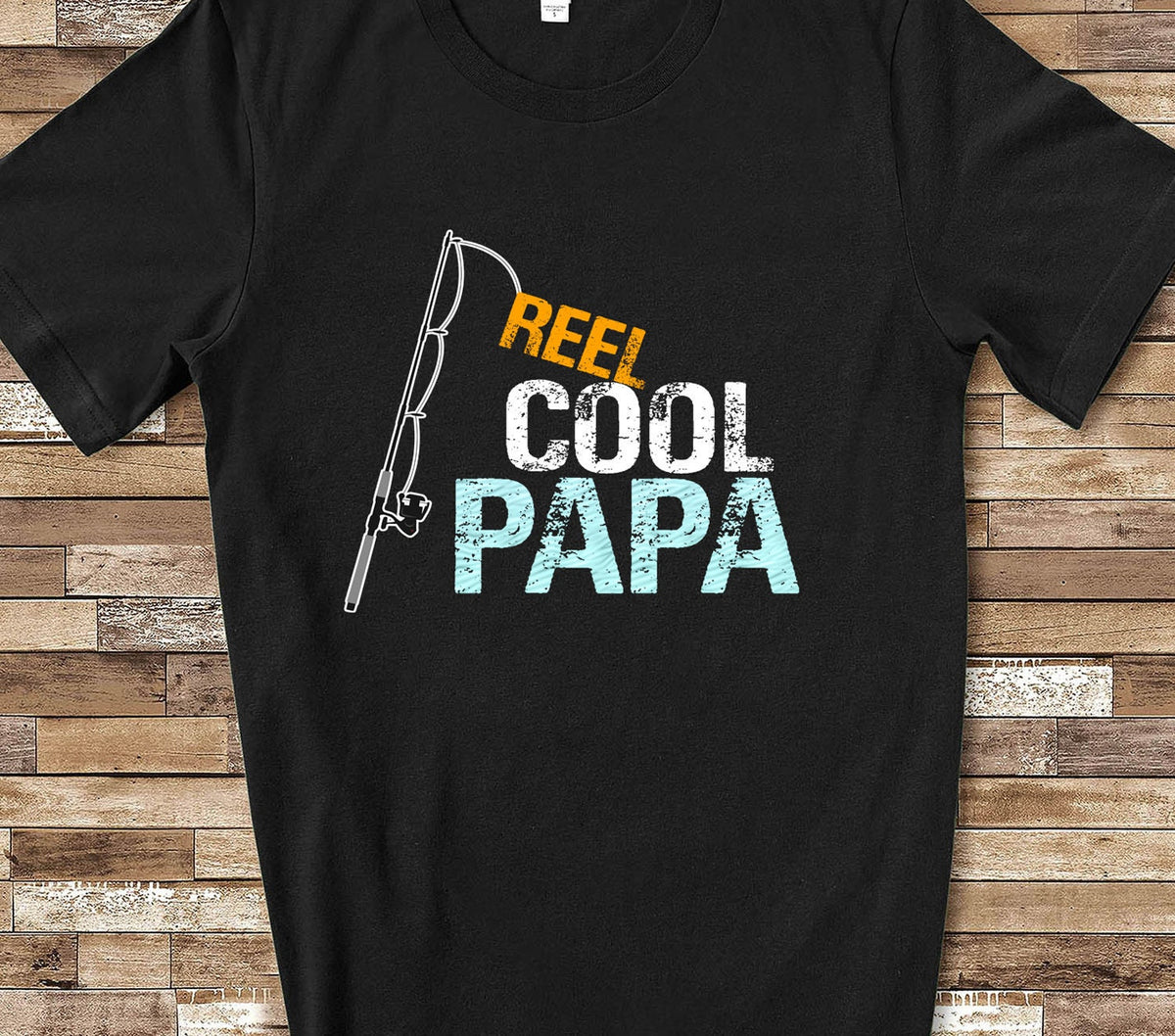 Reel Cool Papa Funny Grandpa Shirt for Men Great for Grandfather Grandparent Gifts for Father39s Day Birthday Christmas Gift Idea for Papa Graphic Tee – Feel-Good Design · Top Pick For Any Outfit