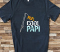 Reel Cool Papi Shirt Tshirt Papi Gift from Granddaughter Grandson Birthday Christmas Fathers Day Gifts for Papi Graphic Tee – Bold Style · Top Pick For Any Outfit