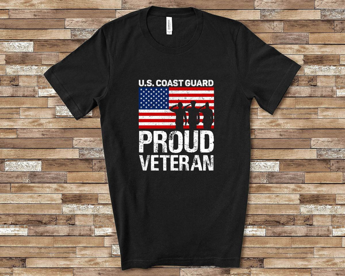 Proud Veteran US Coast Guard Patriotic Shirt Great for 4th of July Graphic Tee – Soft Feel · Perfect For Daily Wear