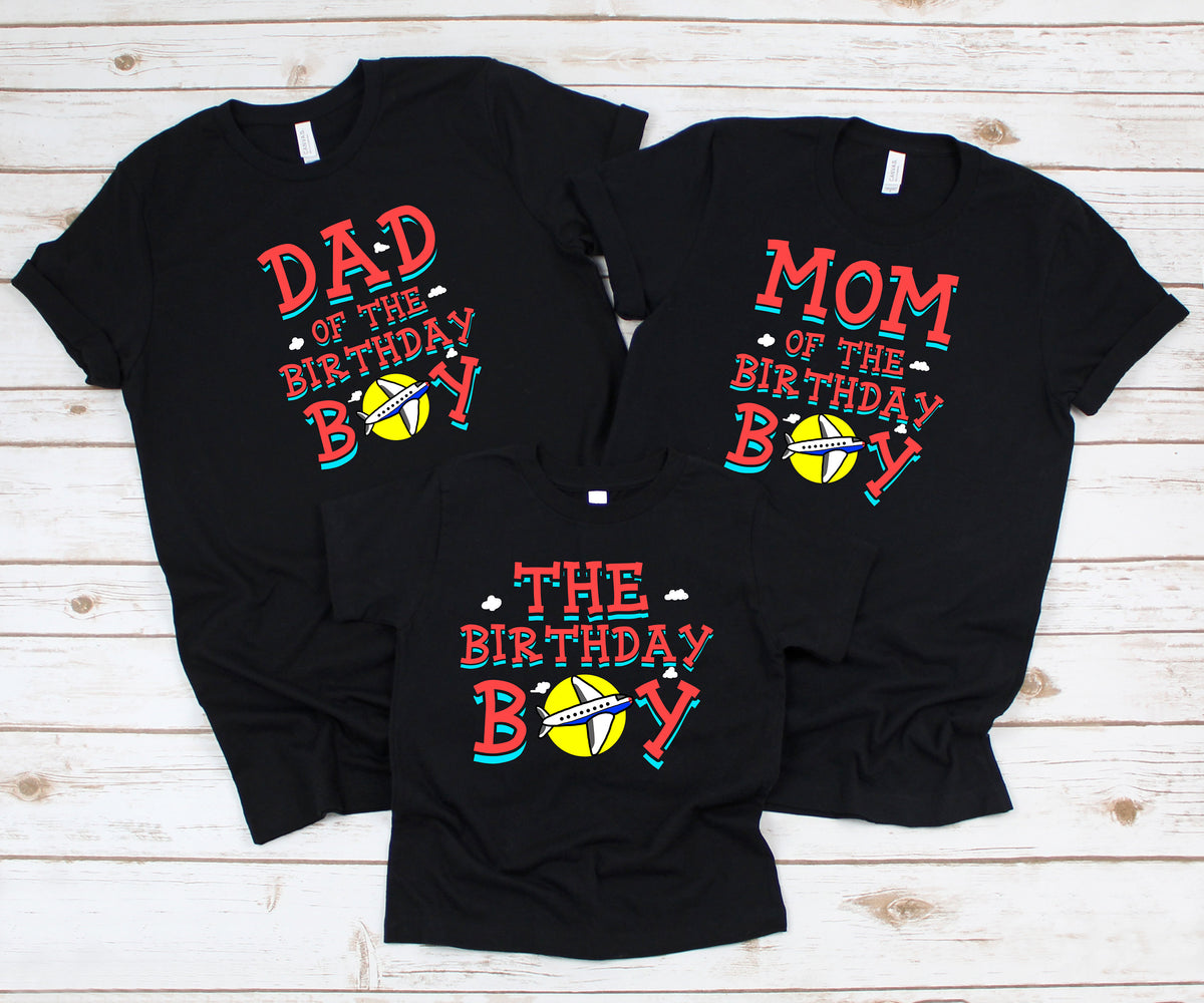 Airplane Pilot Birthday Boy Matching Family Mom Dad TShirt TShirt Hoodie Baby One Piece Hoodie – Soft Feel · Great Gift For Fans