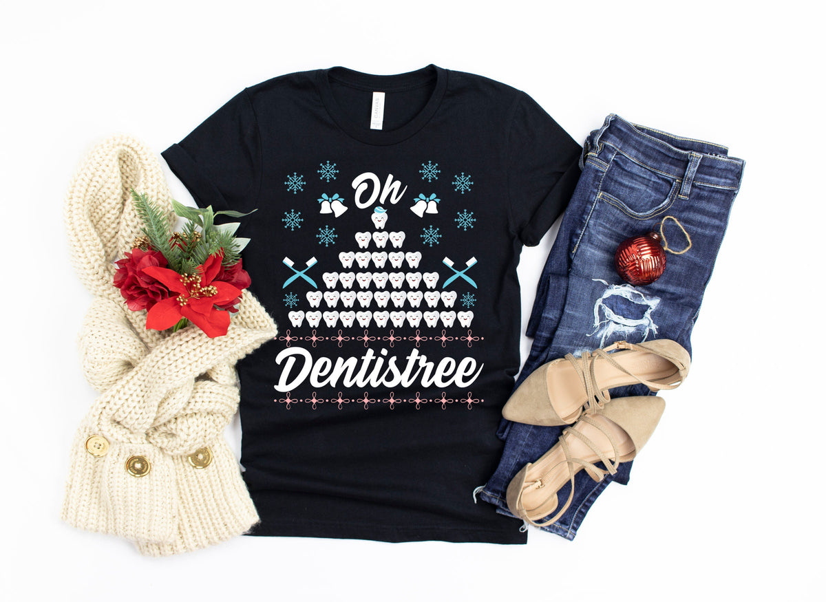 Dentist Christmas Tree Funny Dental Hygienist Tooth Xmas TShirt Tank Top Hoodie Sweatshirt Long Sleeve Child Kids Hoodie Apparel Gift Hoodie – Aesthetic Look · High-Quality Print