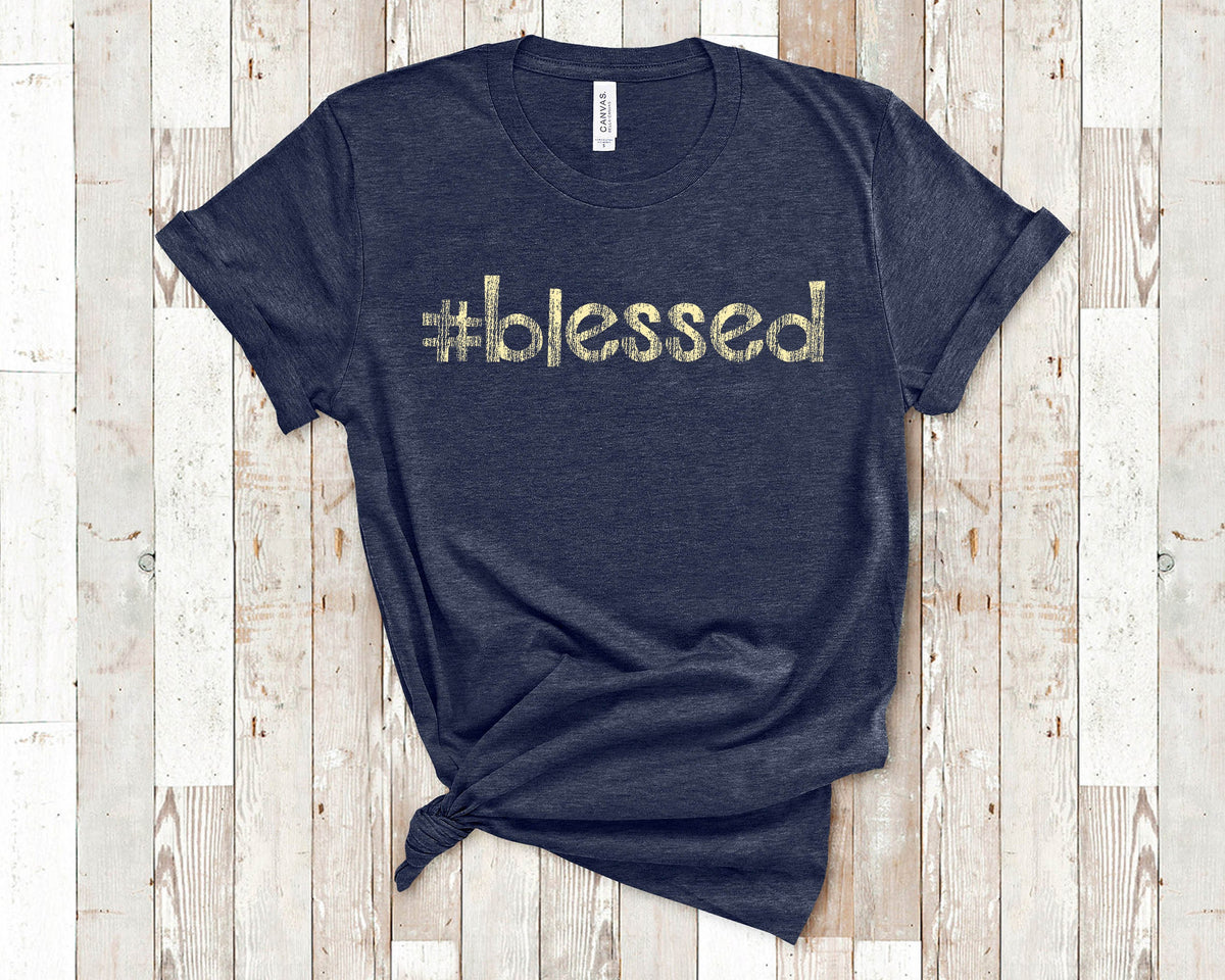 Hashtag Blessed Tshirt Great Christian Faith Inspirational Religious Gifts for Men and Women Graphic Tee – Cozy Vibes · High-Quality Print