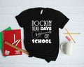 Rocking 100 Days of School Guitar Rock Music TShirt Hoodie Sweatshirt Long Sleeve Apparel Gift Hoodie – Premium Graphic · Perfect For Daily Wear