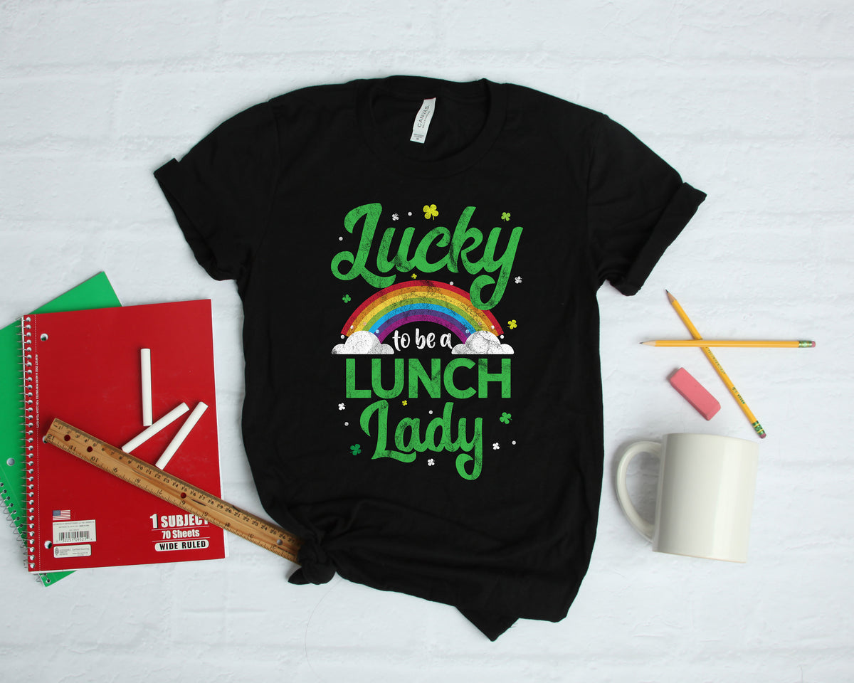 Lucky Lunch Lady School St Patricks Day TShirt Hoodie Sweatshirt Long Sleeve Apparel Gift Hoodie – Bold Style · Top Pick For Any Outfit