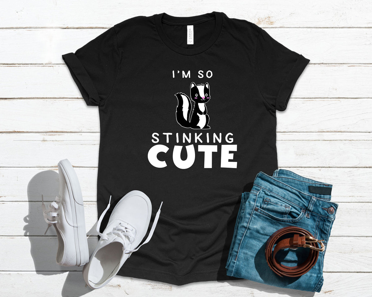 Skunk Funny So Stinking Cute Animal TShirt Tank Top Hoodie Sweatshirt Long Sleeve Child Apparel Gift Hoodie – Everyday Comfort · Trending Graphic Apparel
