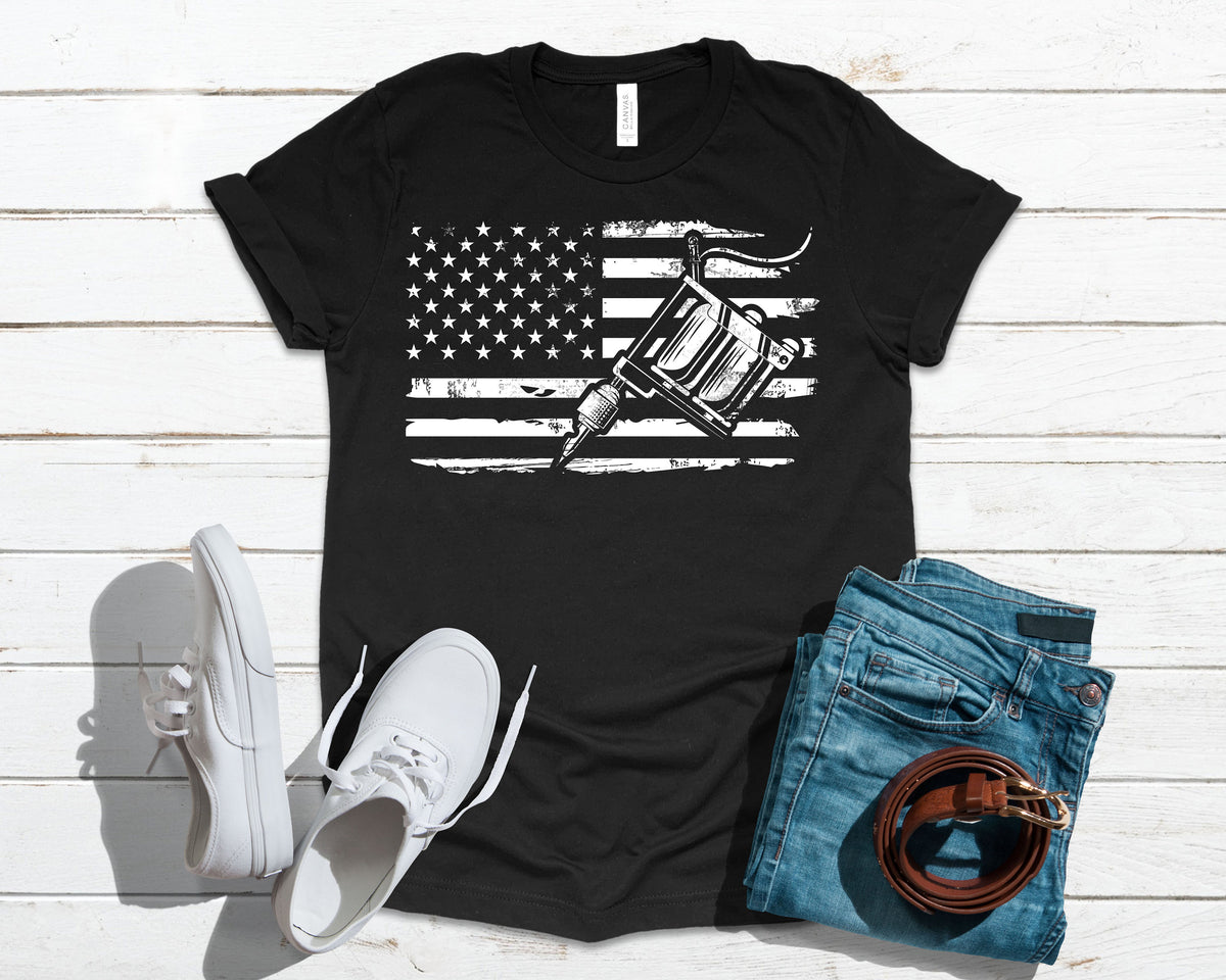 Tattoo Artist Ink American Flag USA TShirt Tank Top Hoodie Sweatshirt Long Sleeve Hoodie Apparel Gift Hoodie – Warm & Stylish · Top Pick For Any Outfit