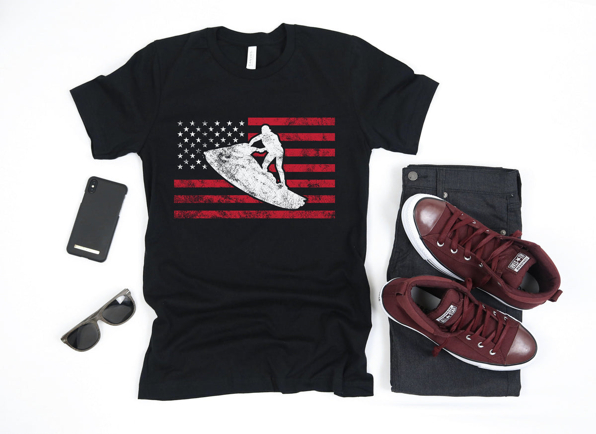 Jet Ski American Flag USA TShirt Tank Top Hoodie Sweatshirt Long Sleeve Apparel Gift Hoodie – Warm & Stylish · Top Pick For Any Outfit