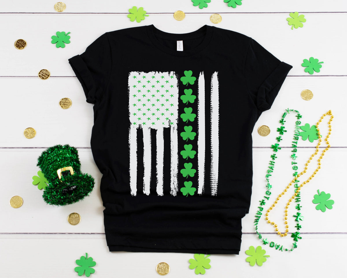 Irish American Flag Shirt Ireland USA St Patricks Day Outfit TShirt Hoodie Sweatshirt Long Sleeve Apparel Gift Hoodie – Soft Feel · Perfect For Daily Wear