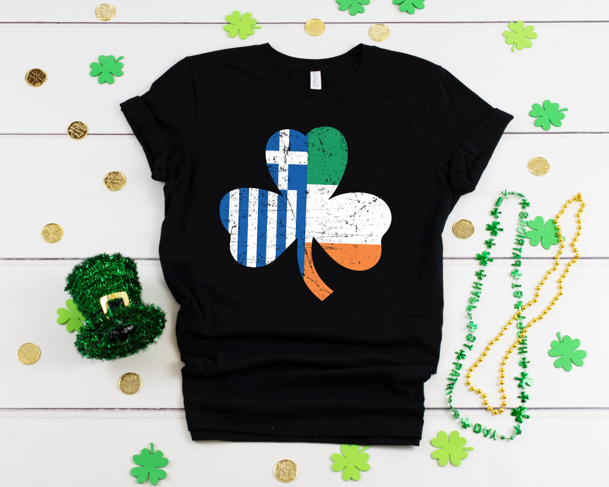 Irish Greek Shamrock Shirt St Patrick39s Day Ireland Greece Flag TShirt Hoodie Sweatshirt Long Sleeve Apparel Gift Hoodie – Everyday Comfort · High-Quality Print