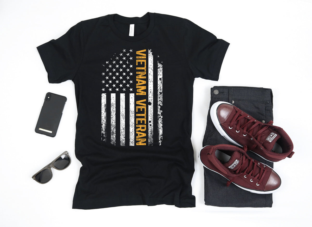 Vietnam Veteran American Flag USA Patriotic TShirt Tank Top Hoodie Sweatshirt Long Sleeve Hoodie Apparel Gift Hoodie – Aesthetic Look · Trending Graphic Apparel