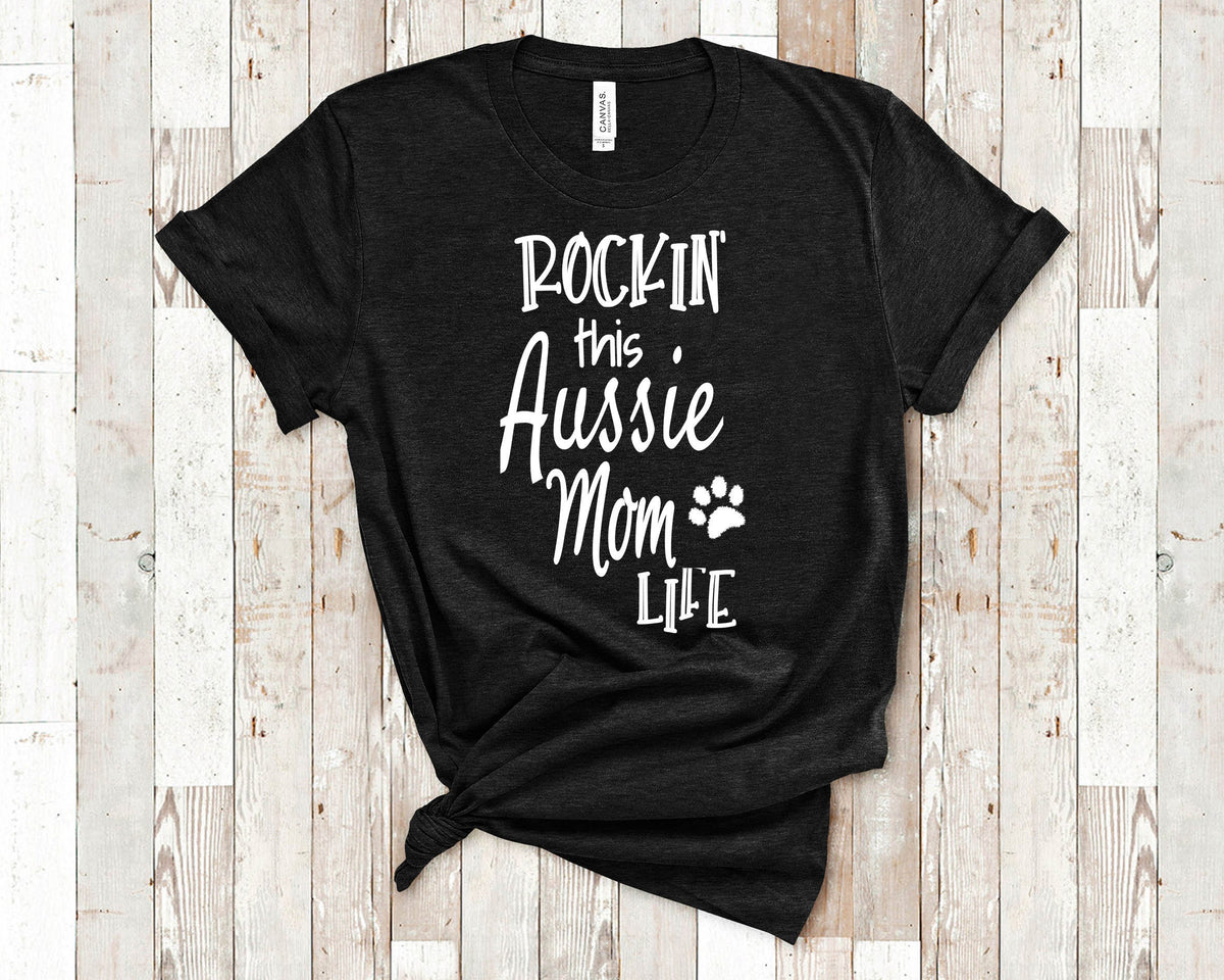 Rockin This Life Aussie Mom Tshirt Aussie Dog Owner Gifts Funny Australian Shepherd Shirt Gift for Aussie Pet Parent Graphic Tee – Premium Graphic · Must-Have Style