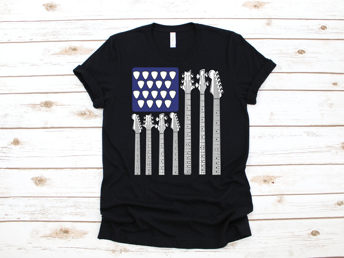 Guitar American Flag USA Bass Guitarist TShirt Tank Top Hoodie Sweatshirt Long Sleeve Child Hoodie Apparel Gift Hoodie – Soft Feel · High-Quality Print
