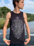Ganesh Men Tank Top Black Burning Men Festival Wear Black Cotton Tanktop Psychedelic Psy Trance Festival Clothing Tank Top – Premium Graphic · High-Quality Print