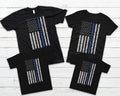Family Thin Blue Line TShirt Matching Police Officer Shirts American Flag TShirt Hoodie Baby One Piece Hoodie – Warm & Stylish · Perfect For Daily Wear