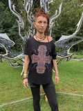 Trippy Woman Shirt CHANGO Sacred Geometry Women Clothing DMT Cropped Short Sleeve Top Gift for a Yogi Women Oversized T shirt Graphic Tee – Feel-Good Design · High-Quality Print